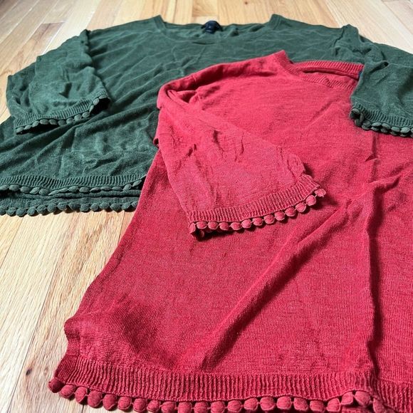 J. Crew Sweaters - J.Crew Linen 3/4 Sleeve Pom Pom Trim Sweater Bundle
